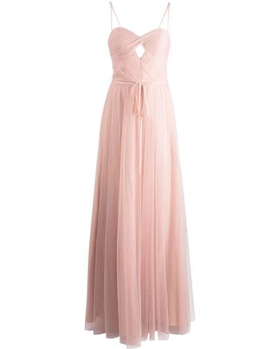 Marchesa Sweetheart-neck Floor-length Gown - Pink