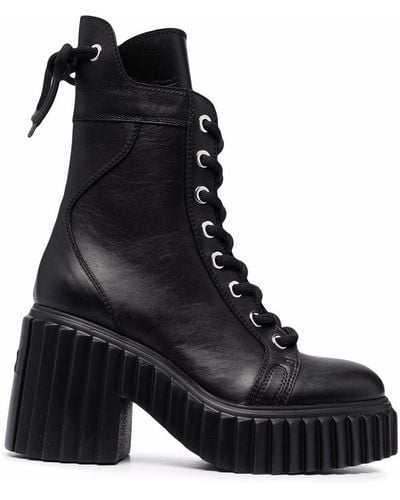 Agl Attilio Giusti Leombruni Botas Tania con plataforma - Negro