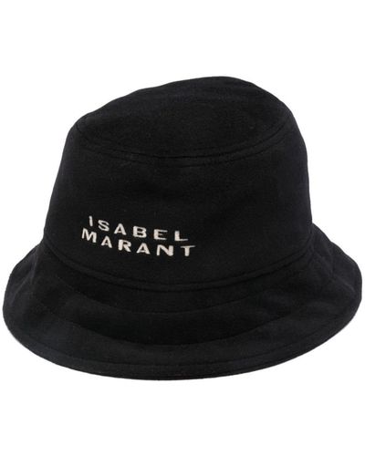 Isabel Marant Giorgia Logo-Embroidered Bucket Hat - Black