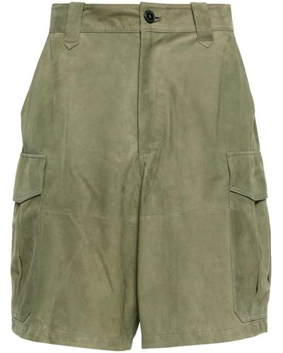 Closed Suede Cargo Shorts - Green