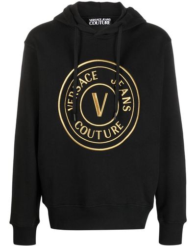 Versace Hoodie mit Logo-Print - Schwarz