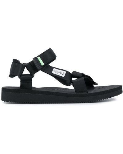Suicoke Open Toe Ripstop Sandals - Black