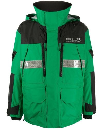 RLX Ralph Lauren Veste imperméable à capuche - Vert