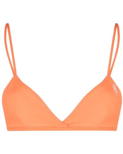 Sporty & Rich Bikinitop Met Logoprint - Oranje