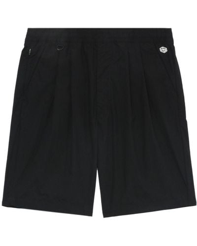 Chocoolate Logo-embroidered Straight-leg Shorts - Black