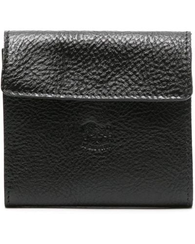Il Bisonte Tri-fold Leather Walltet - Black