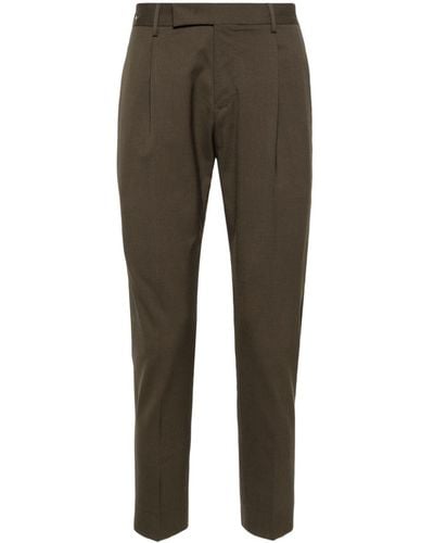 PT Torino Pantalones de vestir de talle medio - Gris