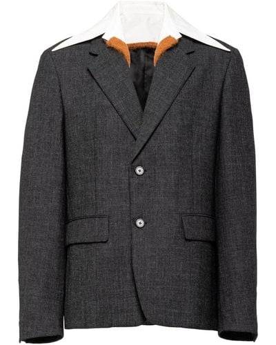 Prada Blazer a capas - Negro