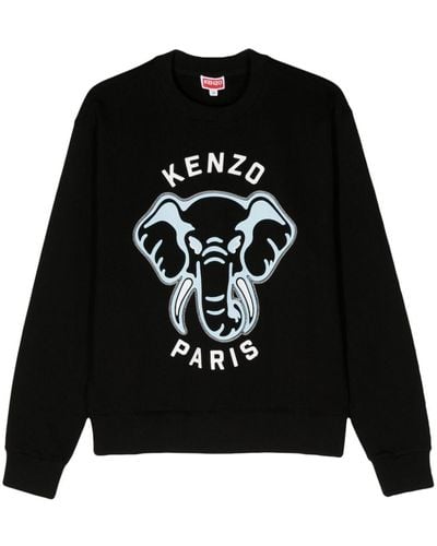 KENZO Elephant Cotton Sweatshirt - Black