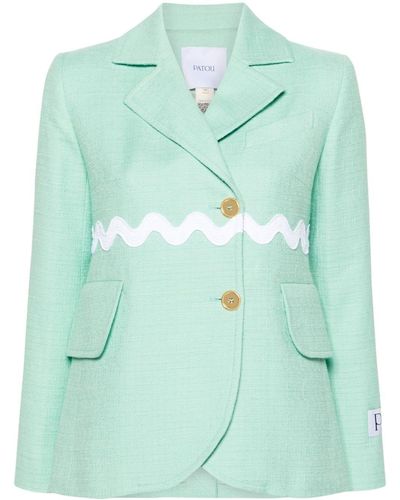 Patou Tweed Blazer - Green