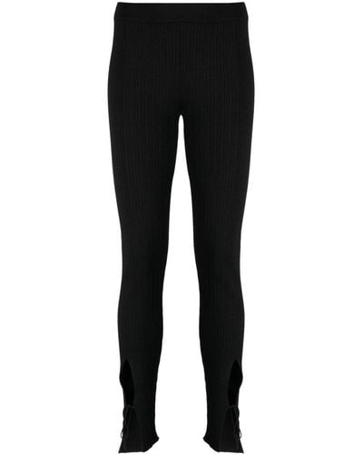 Tom Ford Pinstriped Lace-up Trousers - Black