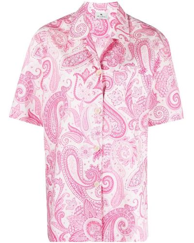 Etro Paisley-print Button-up Shirt - Pink