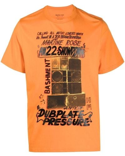 Martine Rose Classic Graphic-print T-shirt - Orange