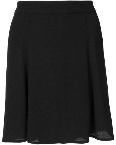 Reformation Minifalda Flounce de cintura alta - Negro