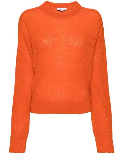 Veronica Beard Melinda Crew Neck Sweater - Orange