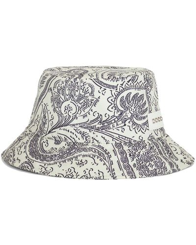 Etro Sombrero de pescador con estampado de cachemira - Metálico