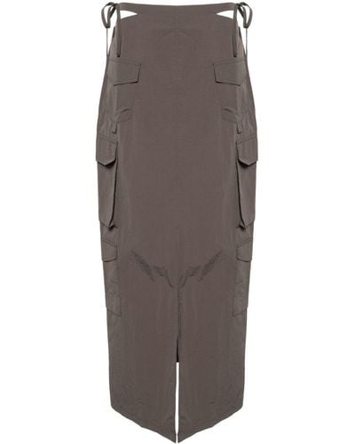 Daily Paper Zora Cut-out Cargo Skirt - Brown