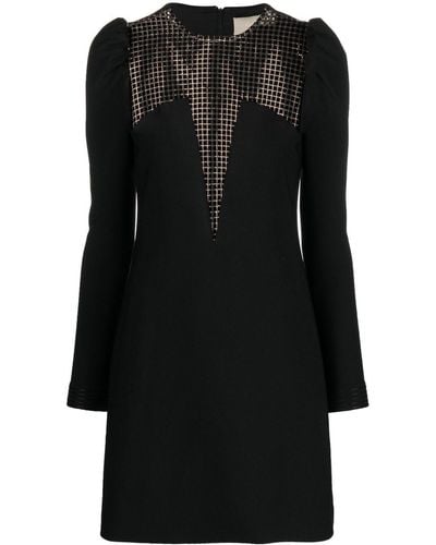 Elie Saab Crystal-embellished Mini Dress - Black
