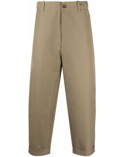 Societe Anonyme Copped Wide-leg Trousers - Natural