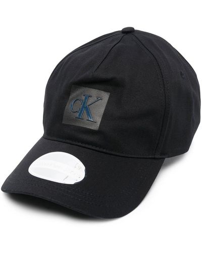 Calvin Klein Logo-patch Organic Cotton Cap - Black