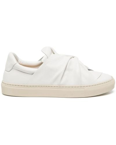 Ports 1961 Knotted Leather Trainers - White