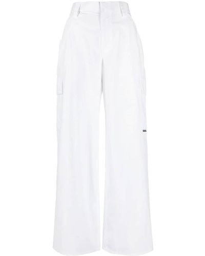 Alexander Wang High-waisted Cotton Cargo Pants - White