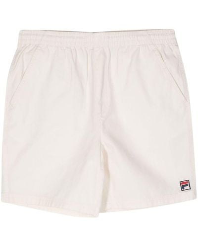 Fila Venter Logo-appliqué Chino Shorts - Natural