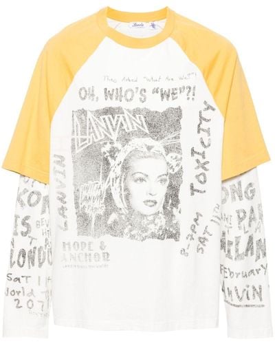 Lanvin X Future T-Shirt im Layering-Look - Weiß