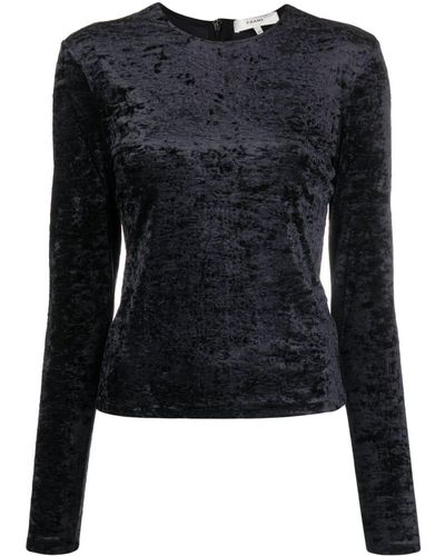 FRAME Velvet Long-sleeve T-shirt - Black