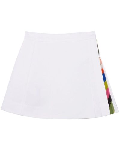 Emilio Pucci Print-detail Pleated Skirt - White