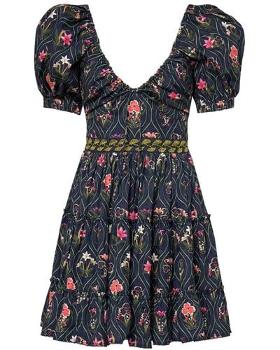 Agua Bendita Mini-jurk Met Print - Zwart