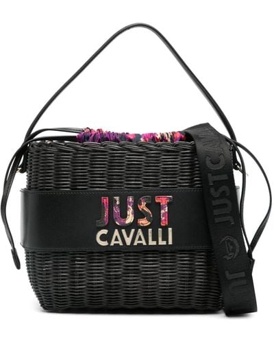 Just Cavalli Logo-embossed Tote Bag - Black