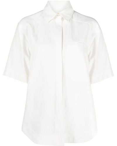 Loulou Studio Moheli Short Sleeve Shirt - White