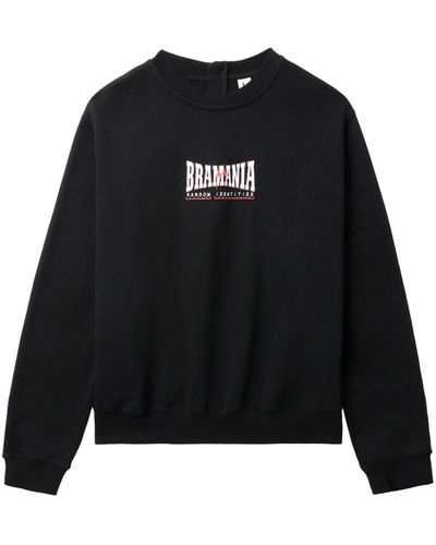 Random Identities Zip-up Cotton Sweatshirt - Black