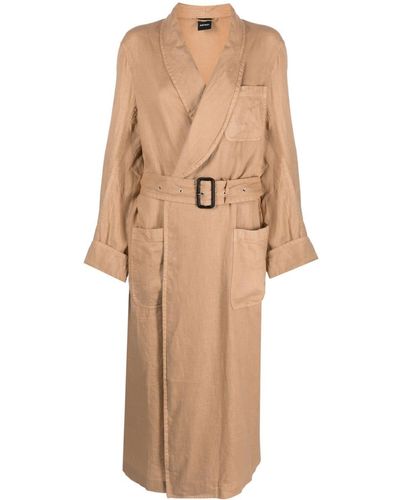 Aspesi Belted-waist Trench Coat - Natural