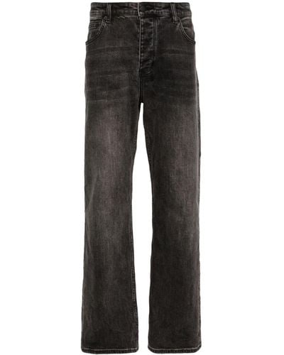 Ksubi Hazlow Mid-rise Straight-leg Jeans - Black
