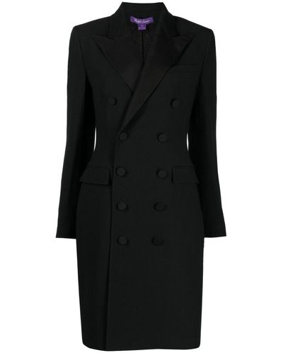 Ralph Lauren Collection Double-breasted Long Blazer - Black