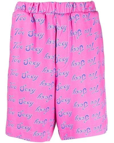 Natasha Zinko All-over Too-sexy Print Shorts - Pink