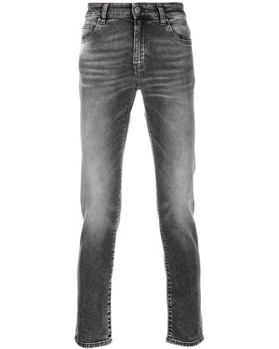 PT Torino Ausgeblichene Slim-Fit-Jeans - Grau