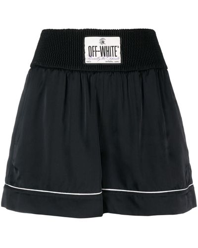 Off-White c/o Virgil Abloh Logo-patch Shorts - Black