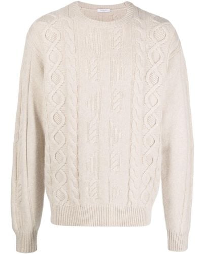 Boglioli Cable-knit Cashmere Sweater - White