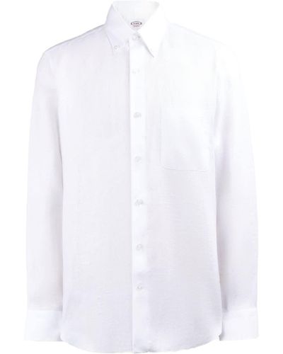 Tod's Long-sleeve Linen Shirt - White