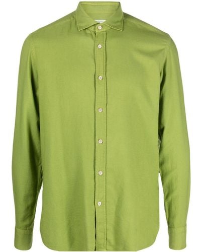 Boglioli Overhemd Met Knopen - Groen
