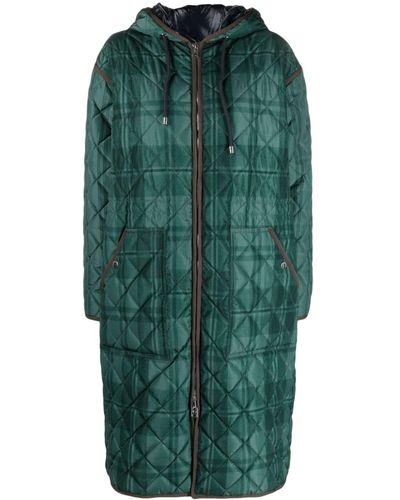Woolrich Diamond-quilted Parka Coat - Green