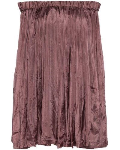 Rick Owens Pleated Silk Dress - Purple