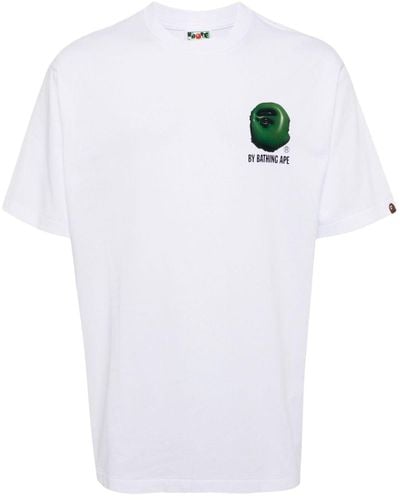 A Bathing Ape Graphic-print Cotton T-shirt - White