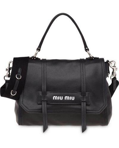Miu Miu Grace Lux Shoulder Bag - Black