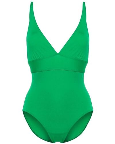 Eres Larcin Badeanzug mit V-Ausschnitt - Grün