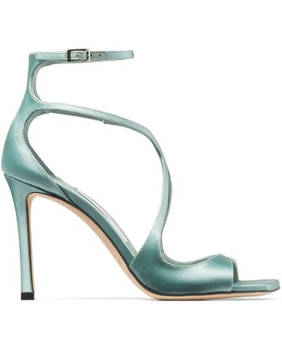 Jimmy Choo Sandali Azia con effetto metallizzato 95mm - Verde