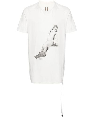 Rick Owens Level T T-Shirt aus Bio-Baumwolle - Weiß